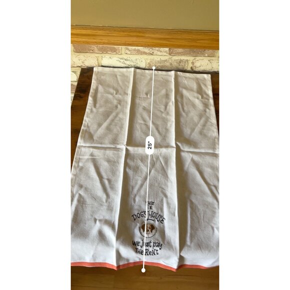 Set Of 2 Dog-Lovers Themed Kitchen Towels Embroidery & Cartoon Prints 100 Cotton - Picture 10 of 12